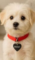 Petite médaille pour chien en forme de cœur gravée | Omnishirt