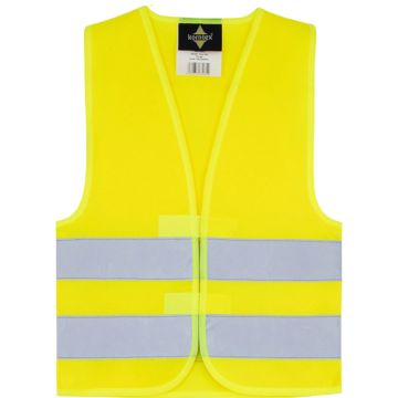 Korntex Gilet de sécurité enfant à personnaliser – Devant – Jaune Néon