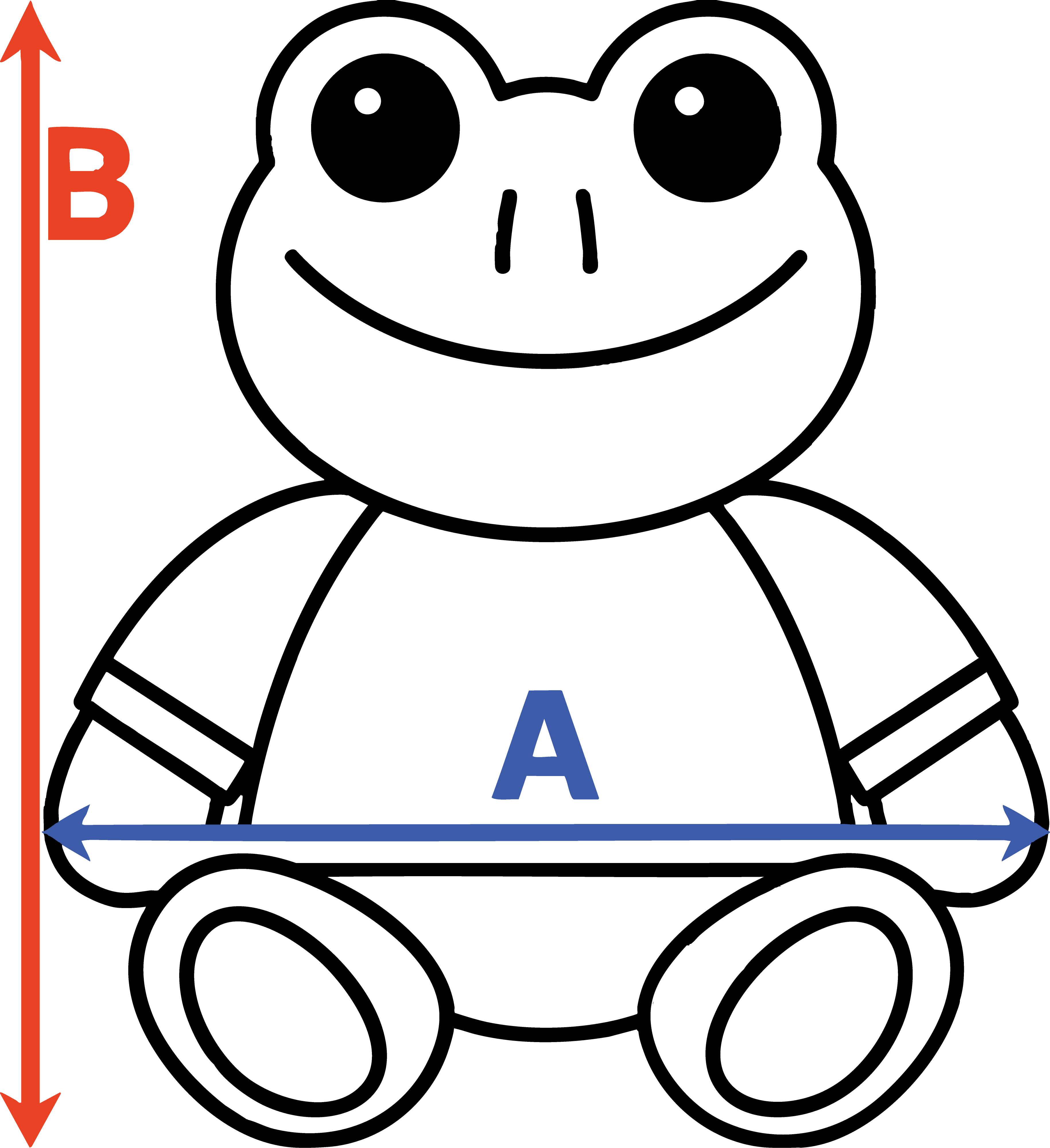 Peluche Grenouille Dimensions