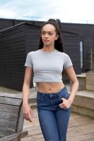 Tri-Blend Cropped T Damen T-Shirt bedrucken | Just Hoods