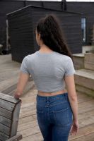 Tri-Blend Cropped T Damen T-Shirt bedrucken | Just Hoods