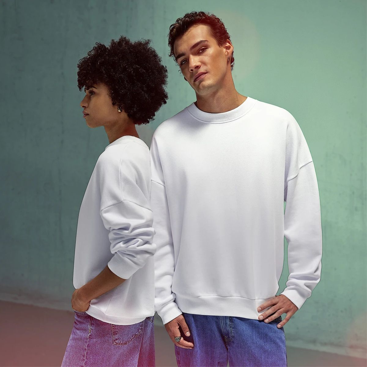 B&C Oversized Influence Crew Sweatshirt bedrucken | B&C