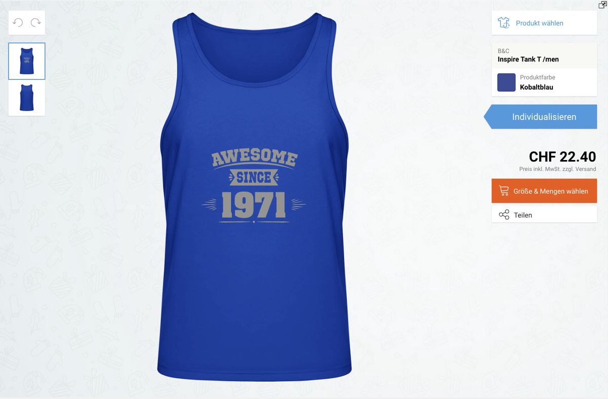 Tank-Top selbst gestalten - Motiv hinzufügen