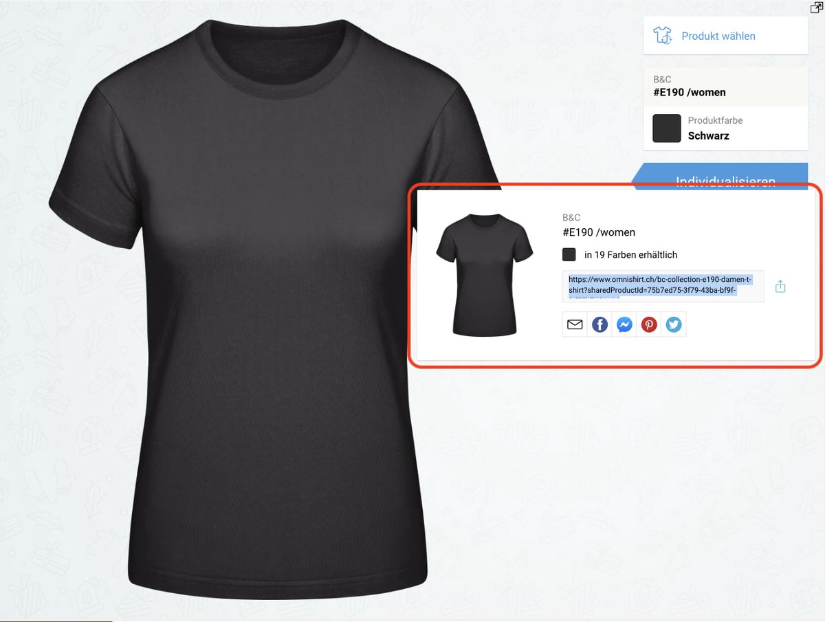 Was ist was im Online-Creator - Design teilen