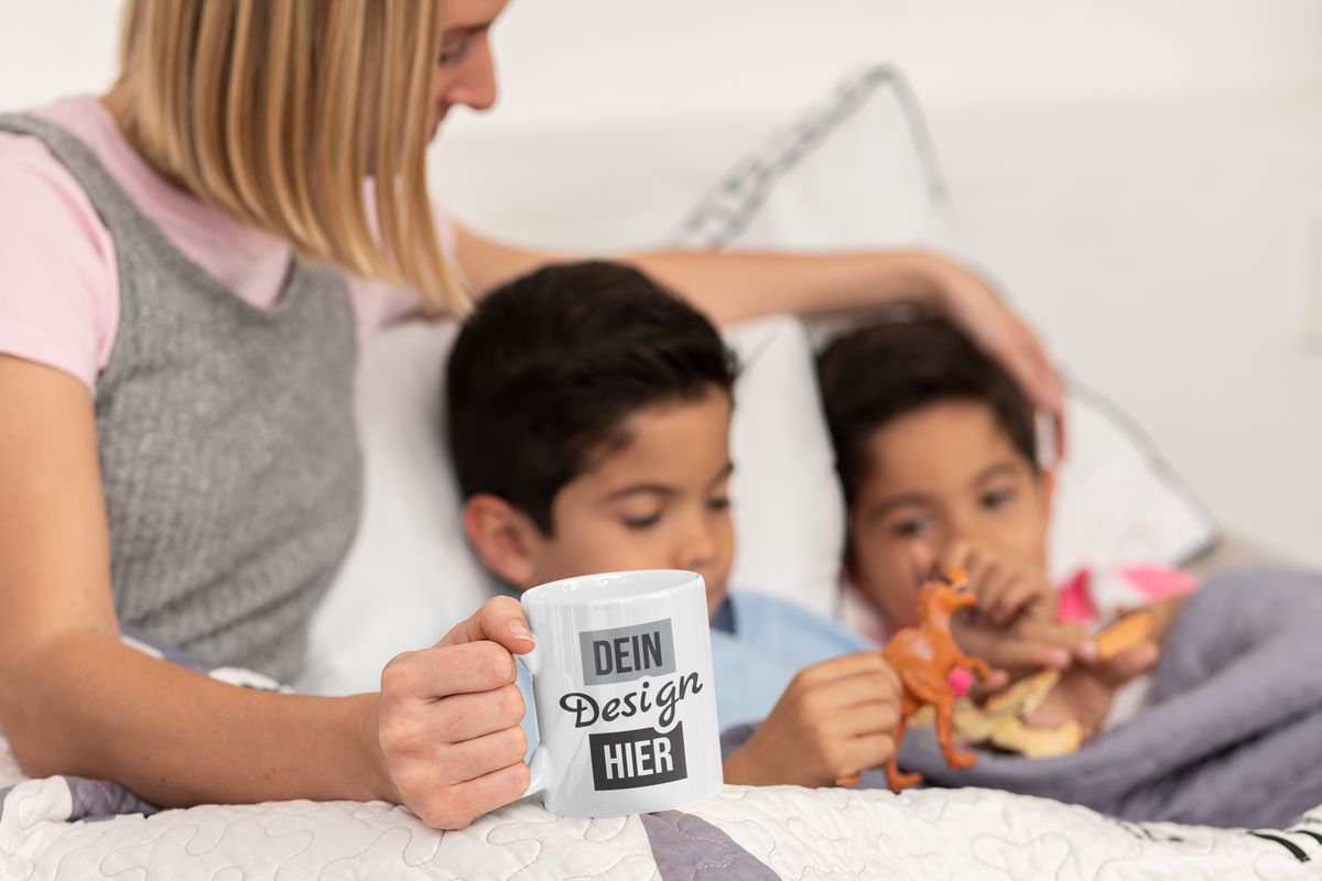 Eltern mit Baby Motiv Tasse