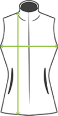 Ladies' Softshell Bodywarmer Maßtabelle